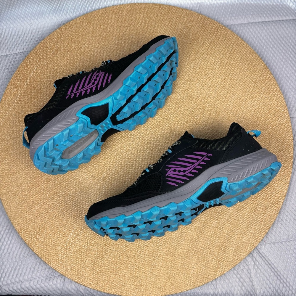 Saucony | Women’s Excursion TR15 Trail Shoes Black Purple | Size 9 - Picture 7 of 10